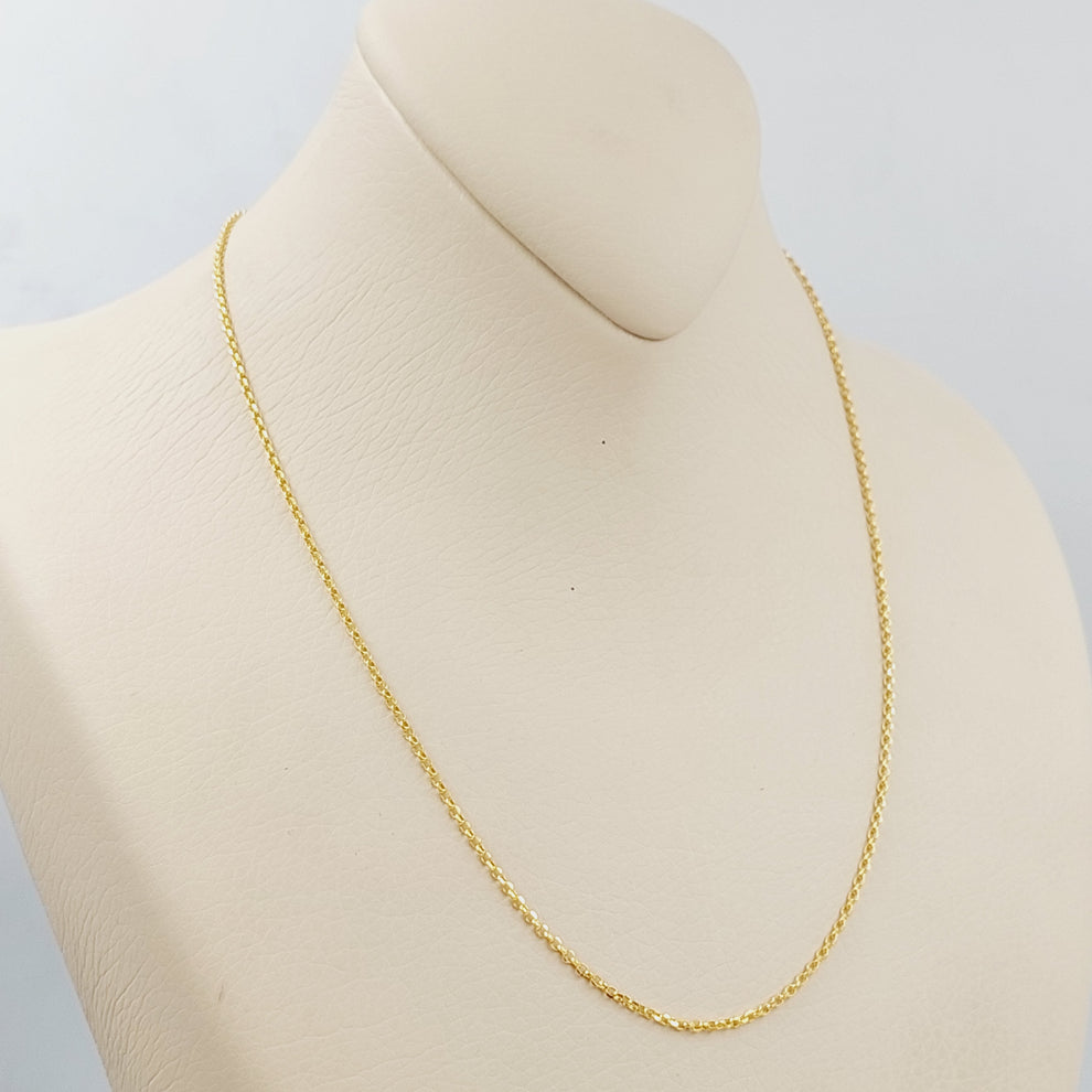 21K Thin Zarad Chain Made of 21K Yellow Gold by Saeed Jewelry-25207