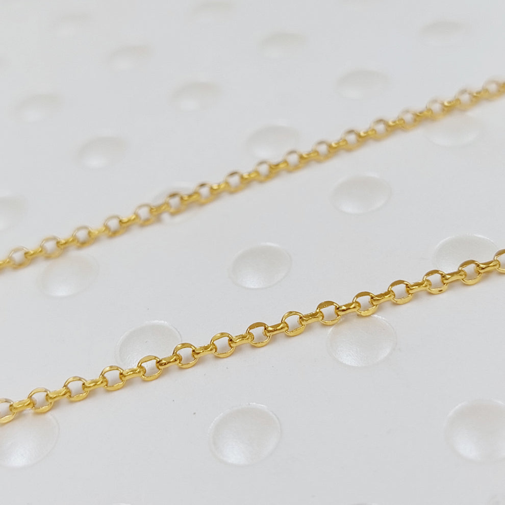 21K Thin Zarad Chain Made of 21K Yellow Gold by Saeed Jewelry-25207