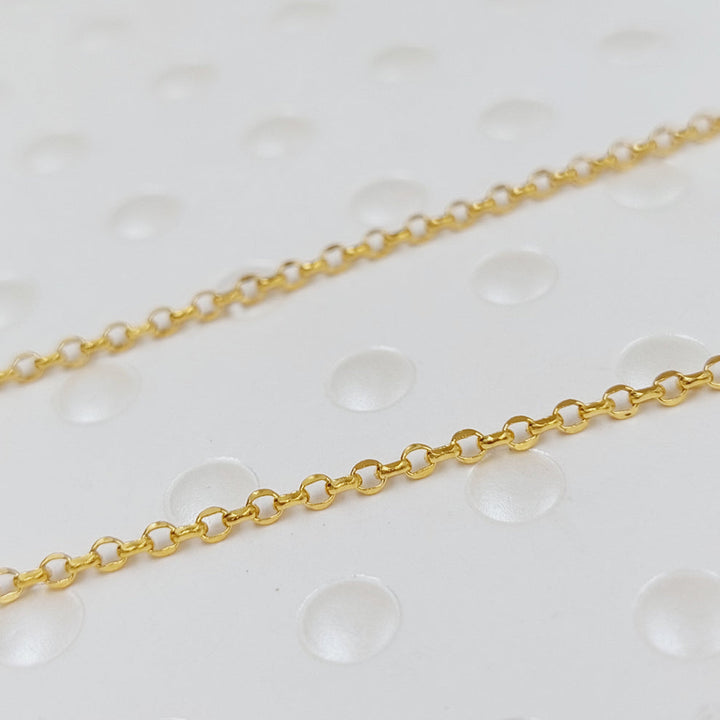 21K Thin Zarad Chain Made of 21K Yellow Gold by Saeed Jewelry-25207