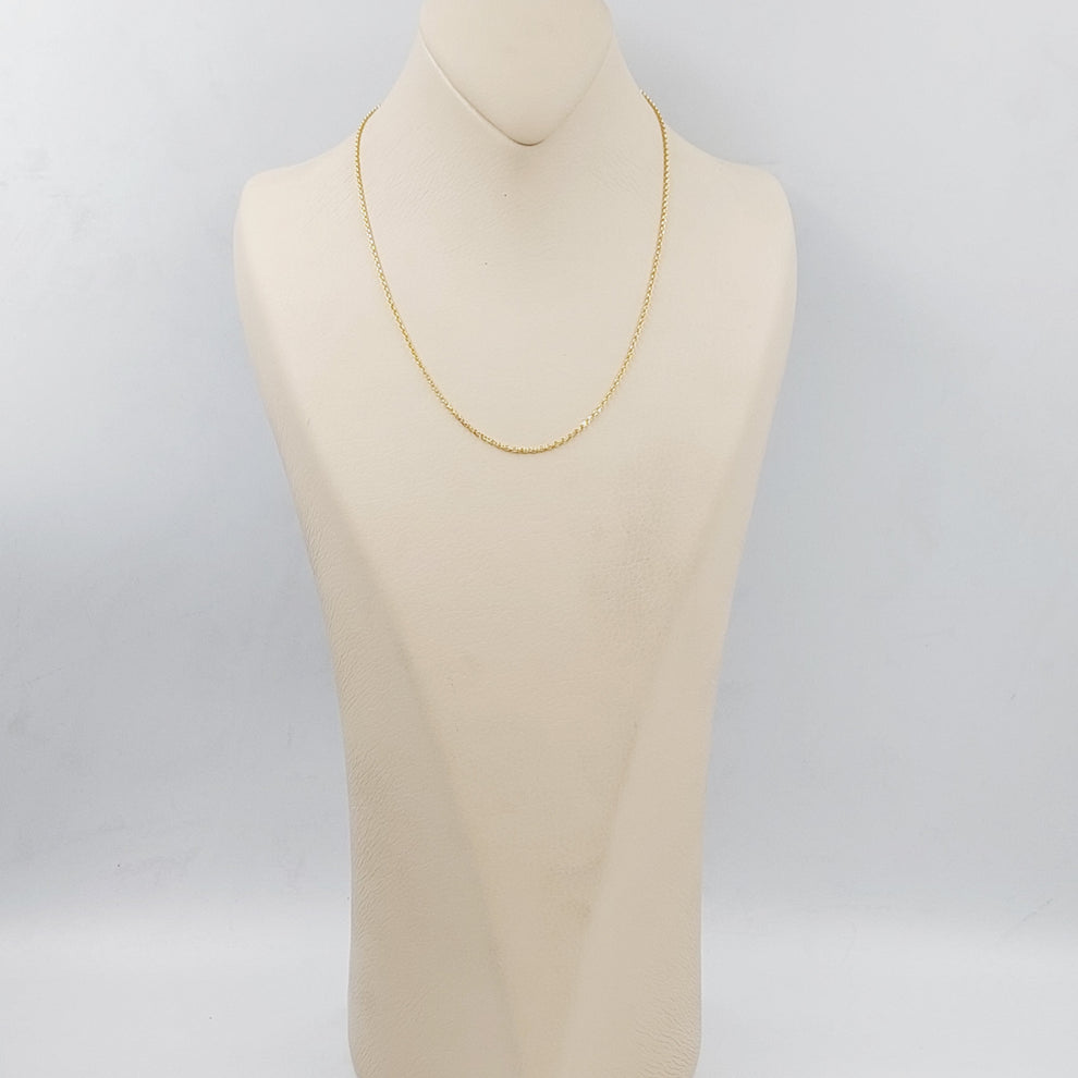 21K Thin Zarad Chain Made of 21K Yellow Gold by Saeed Jewelry-25207