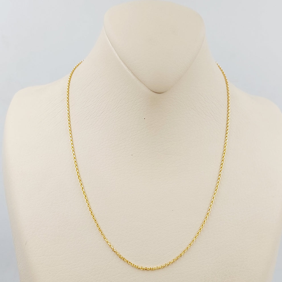 21K Thin Zarad Chain Made of 21K Yellow Gold by Saeed Jewelry-25207