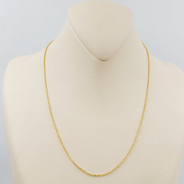 21K Thin Zarad Chain Made of 21K Yellow Gold by Saeed Jewelry-25207