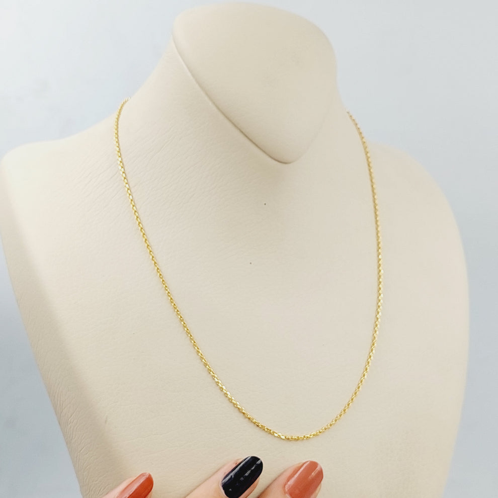 21K Thin Zarad Chain Made of 21K Yellow Gold by Saeed Jewelry-25207