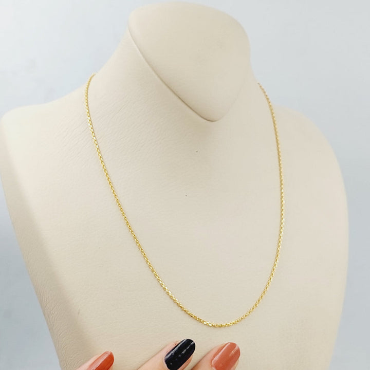 21K Thin Zarad Chain Made of 21K Yellow Gold by Saeed Jewelry-25207