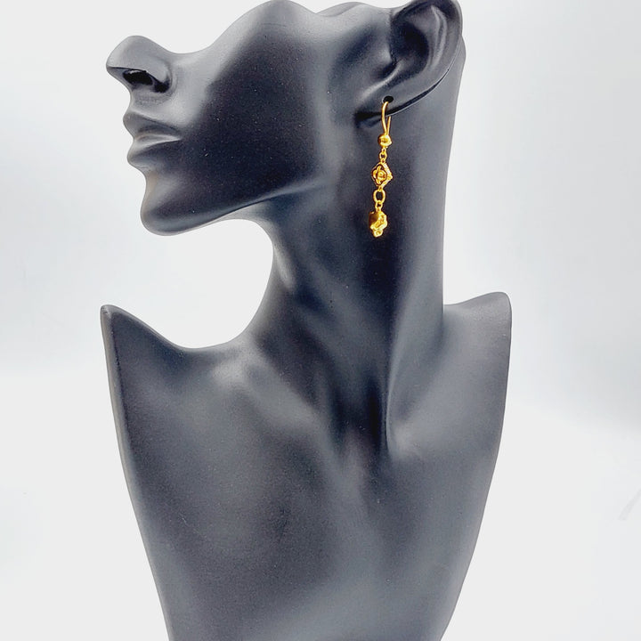 21K Gold Tiger Earrings by Saeed Jewelry - Image 3