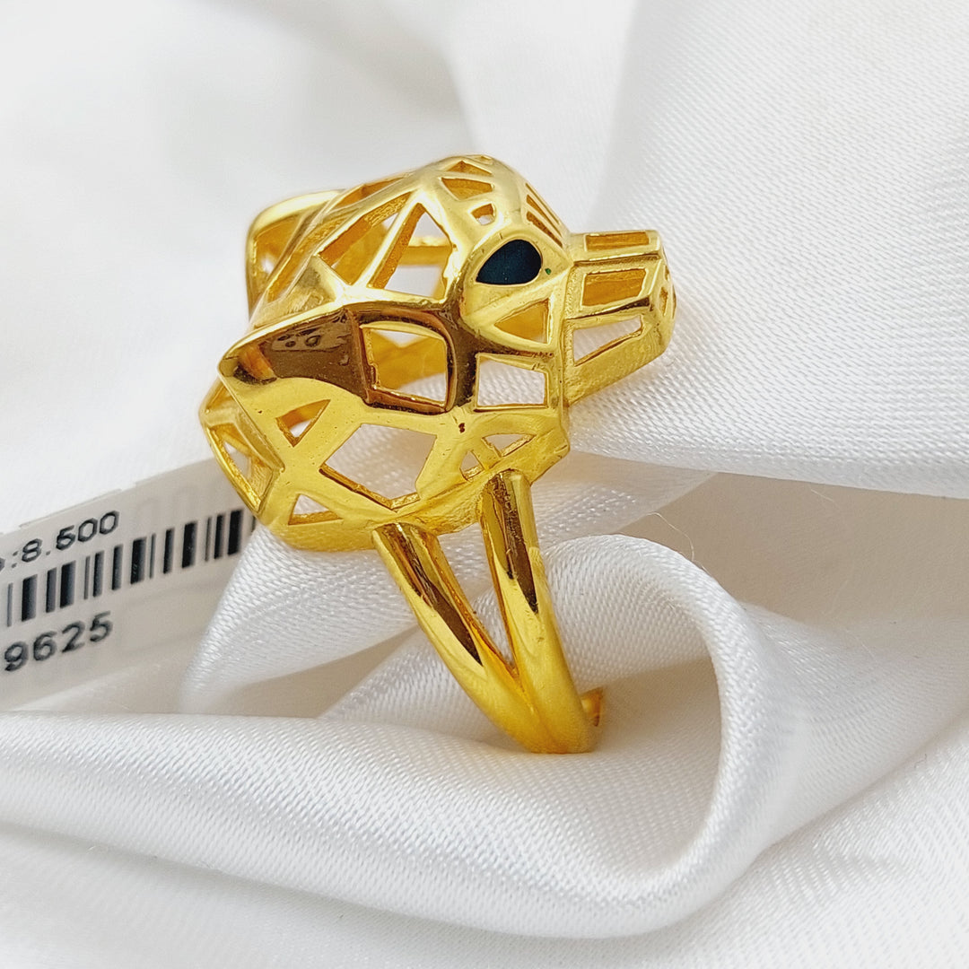 21K Tiger Ring Made of 21K Yellow Gold by Saeed Jewelry-19625