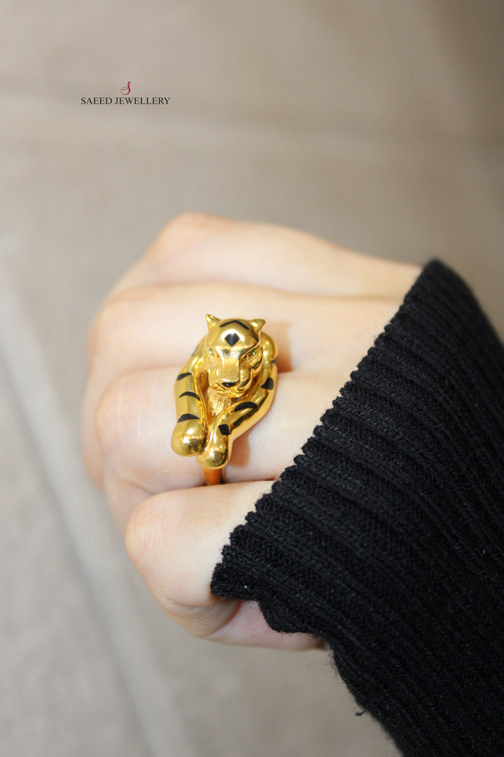 21K Gold Tiger Ring by Saeed Jewelry - Image 7