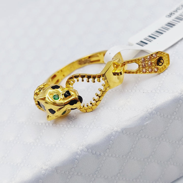 21K Gold Tiger Ring by Saeed Jewelry - Image 1