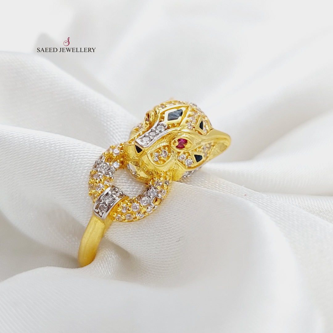 21K Gold Tiger Ring by Saeed Jewelry - Image 3