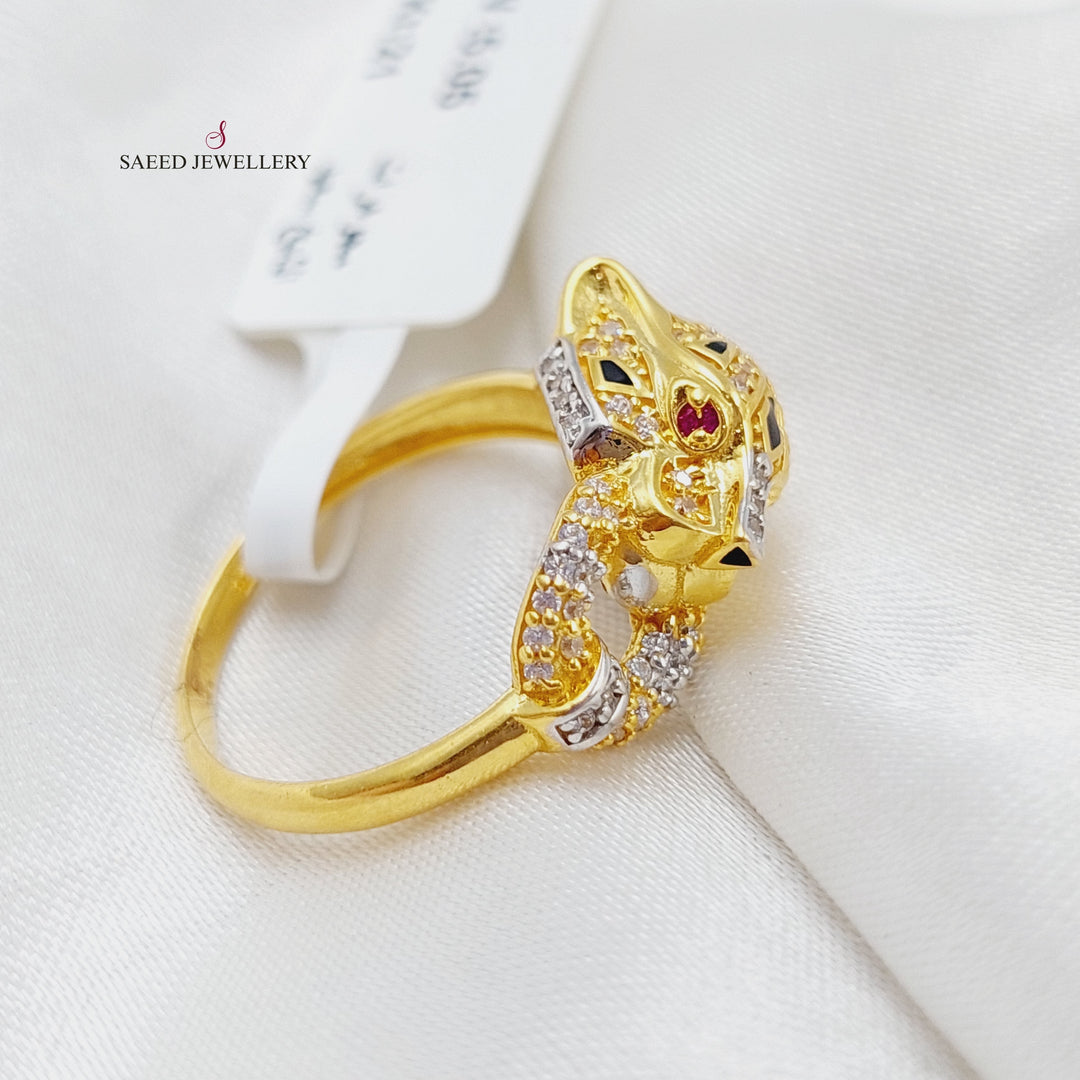 21K Gold Tiger Ring by Saeed Jewelry - Image 4