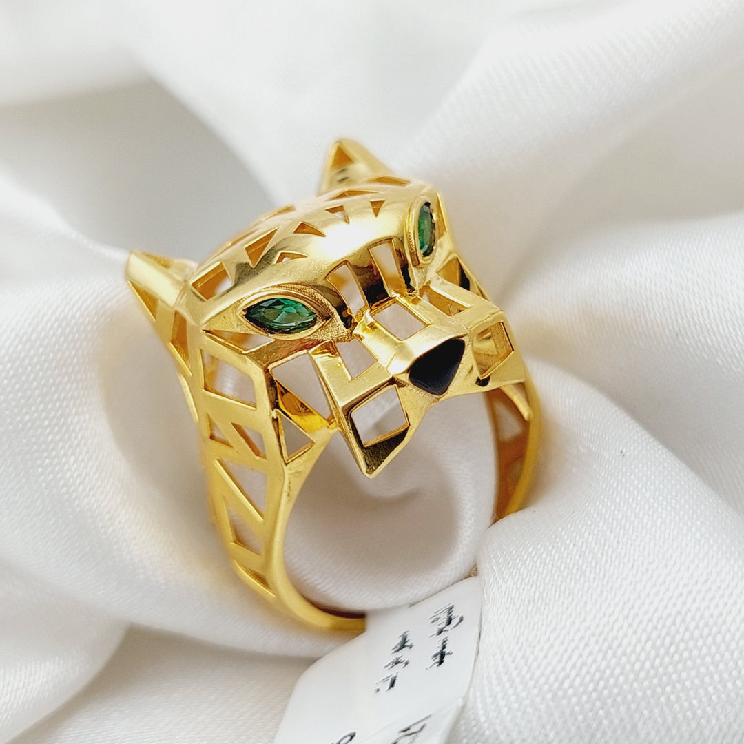 21K Tiger Ring Made of 21K Yellow Gold by Saeed Jewelry-25632