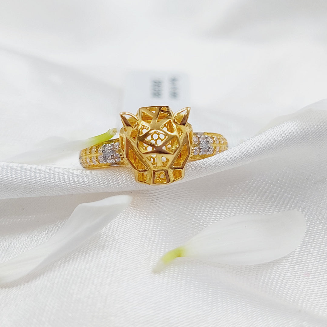 21K Tiger Ring Made of 21K Yellow Gold by Saeed Jewelry-26208