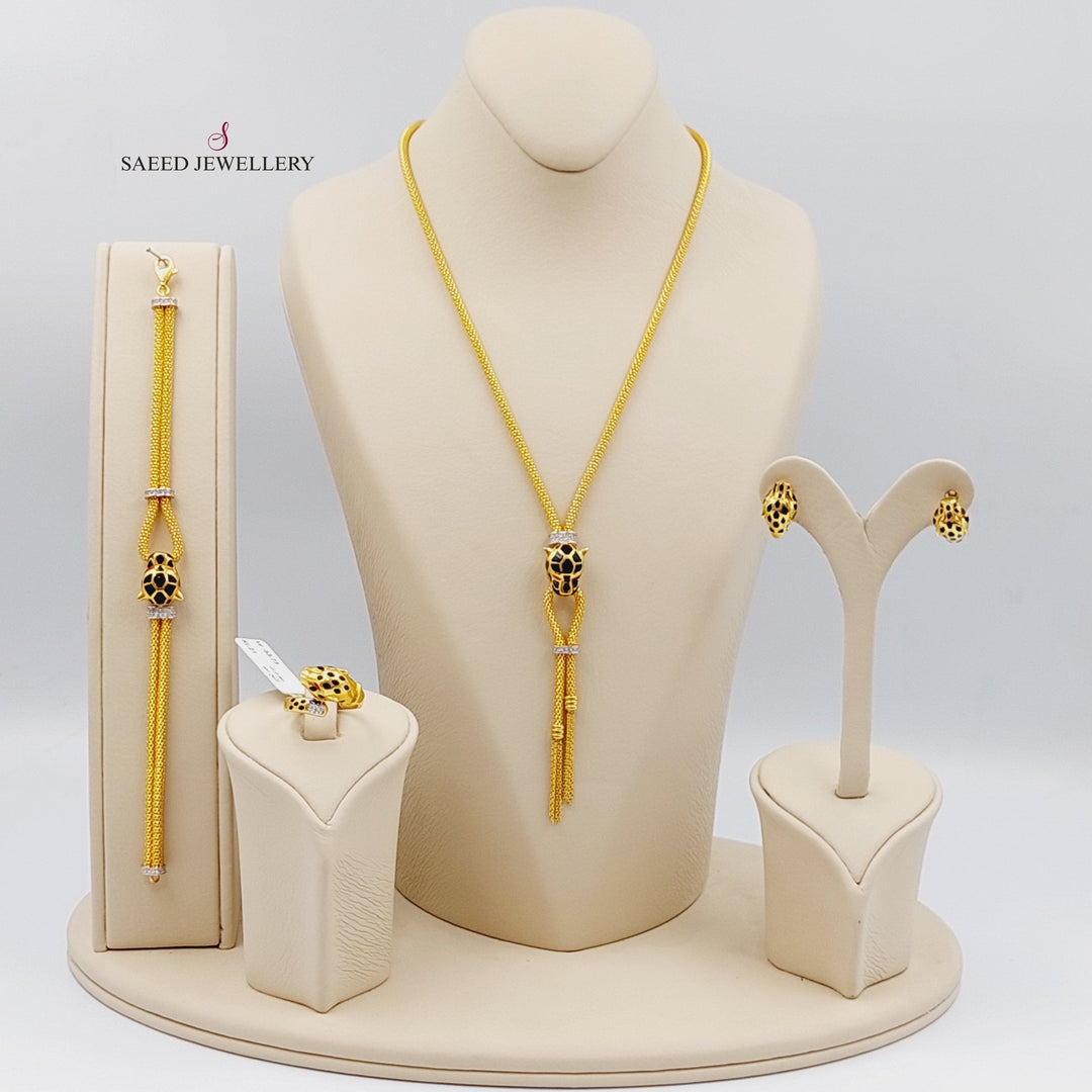 21K Tiger set four pieces Made of 21K Yellow Gold by Saeed Jewelry-13378