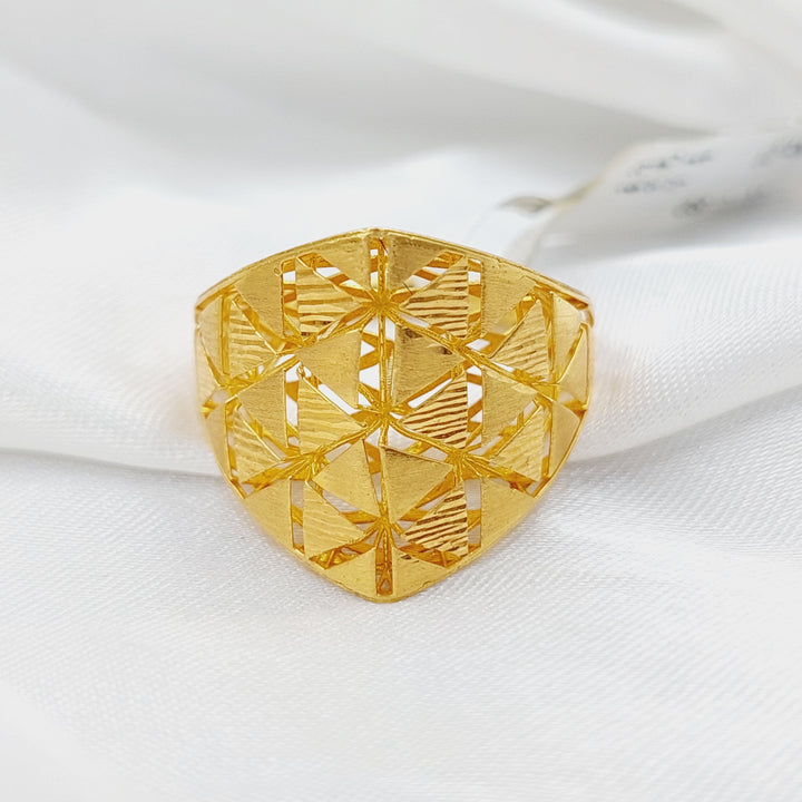 21K Gold Triangles Ring by Saeed Jewelry - Image 1