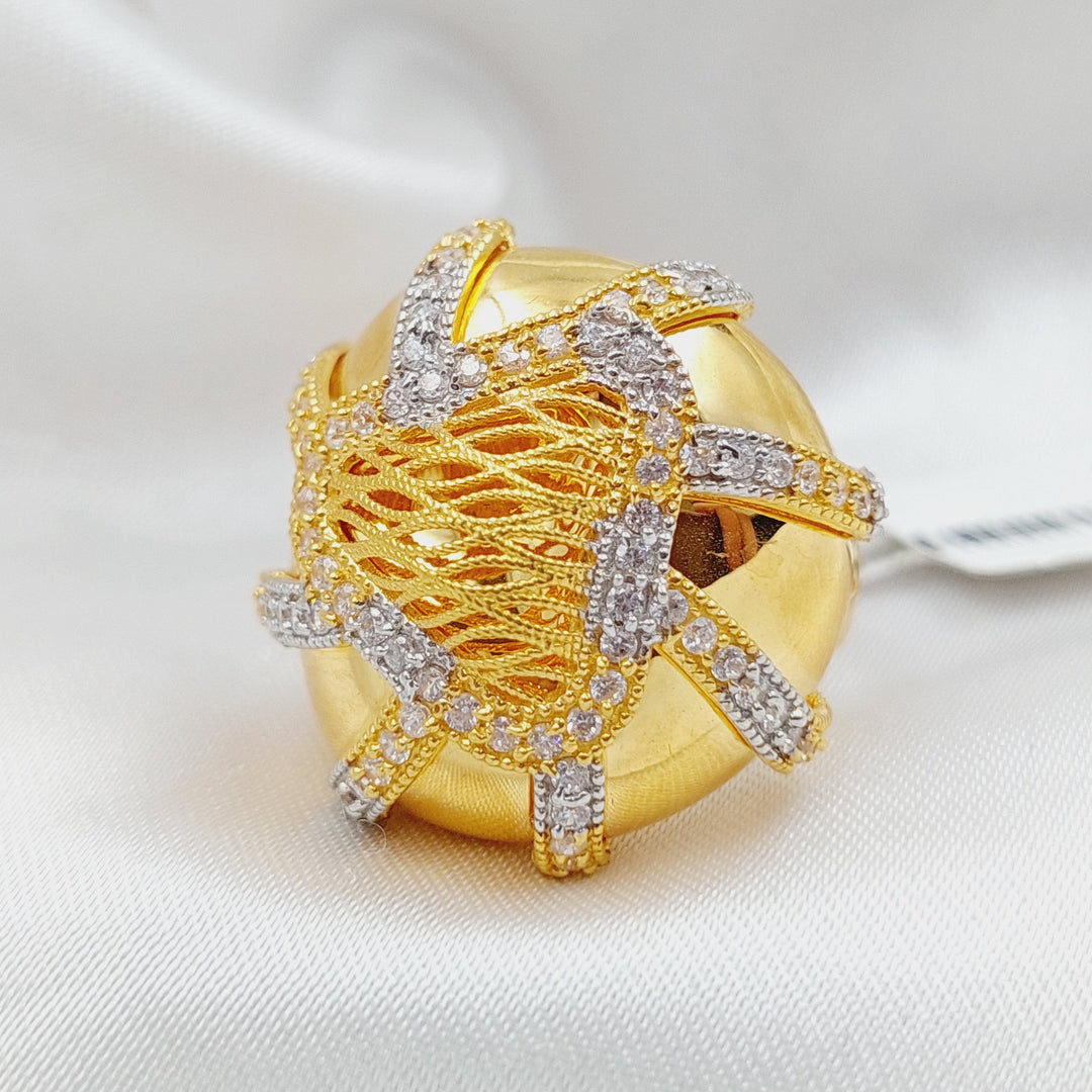 21K Turkish Fancy Ring Made of 21K Yellow Gold by Saeed Jewelry-11627