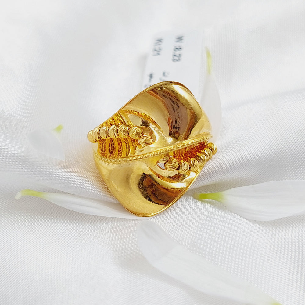 21K Turkish Fancy Ring Made of 21K Yellow Gold by Saeed Jewelry-26188