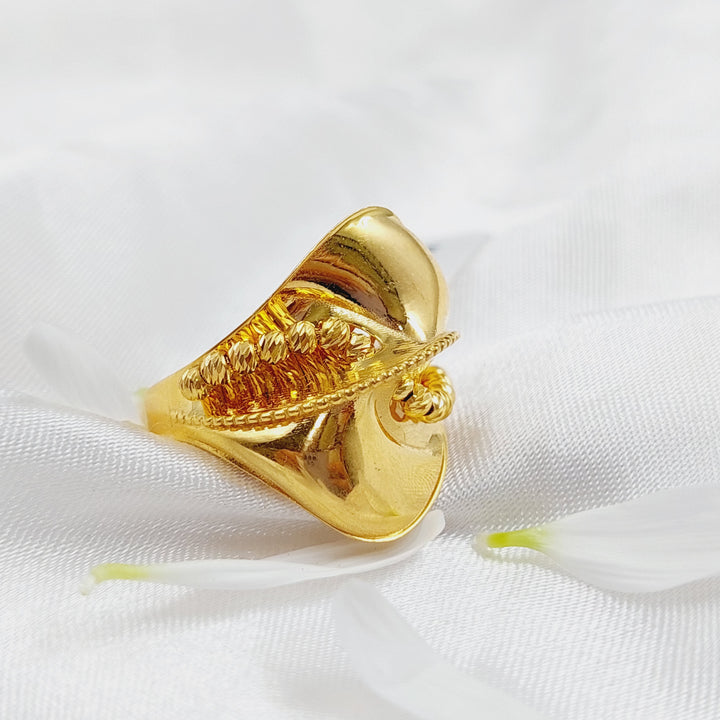 21K Turkish Fancy Ring Made of 21K Yellow Gold by Saeed Jewelry-26188