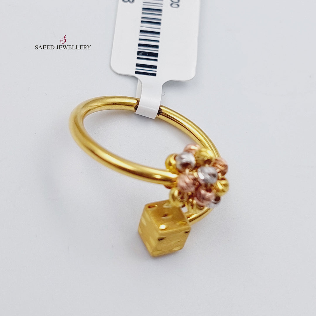 21K Turkish Fancy Ring Made of 21K Yellow Gold by Saeed Jewelry-خاتم-تركي-اكسترا-4