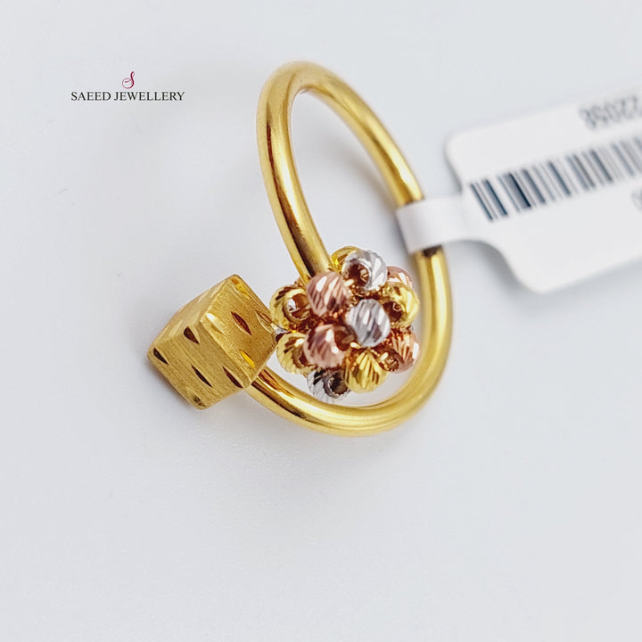 21K Turkish Fancy Ring Made of 21K Yellow Gold by Saeed Jewelry-خاتم-تركي-اكسترا-4