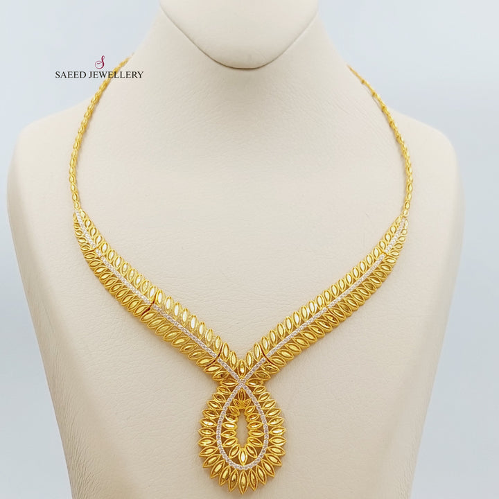 21K Turkish Fancy Set Made of 21K Yellow Gold by Saeed Jewelry-15616