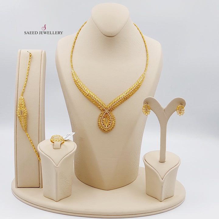 21K Turkish Fancy Set Made of 21K Yellow Gold by Saeed Jewelry-15616