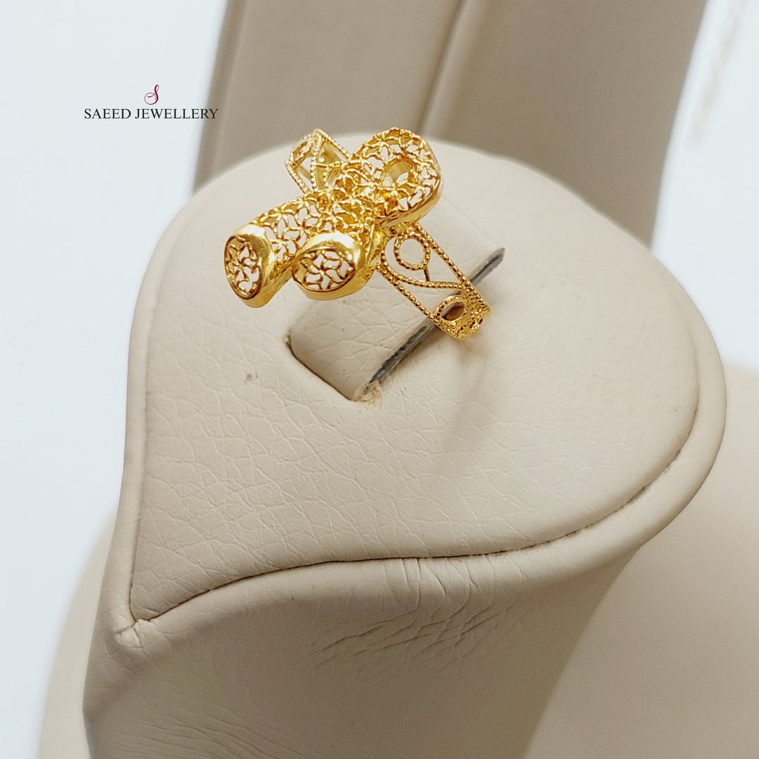 21K Turkish Fancy Set Made of 21K Yellow Gold by Saeed Jewelry-طقم-تركي-اكسترا-1