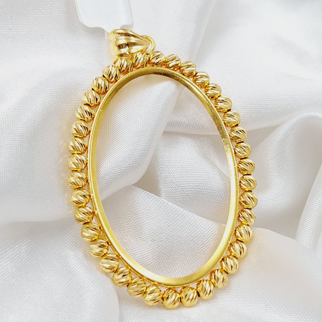 21K Turkish Frame Pendant Made of 21K Yellow Gold by Saeed Jewelry-26062