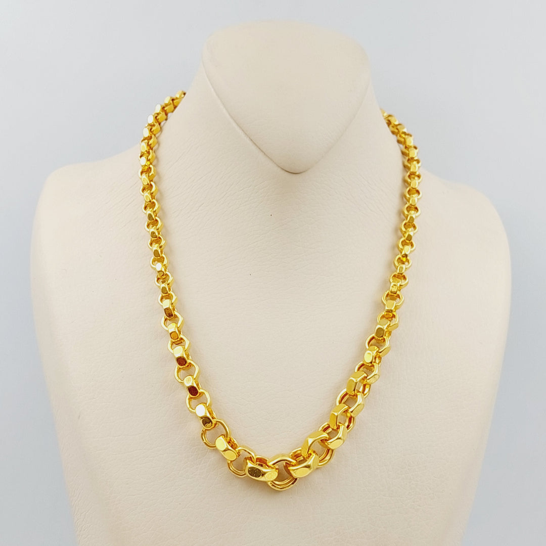 21K Turkish Necklace Made of 21K Yellow Gold by Saeed Jewelry-25303