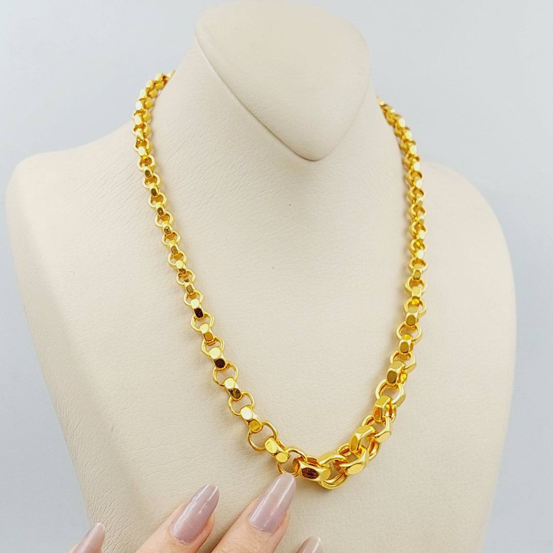 21K Turkish Necklace Made of 21K Yellow Gold by Saeed Jewelry-25303