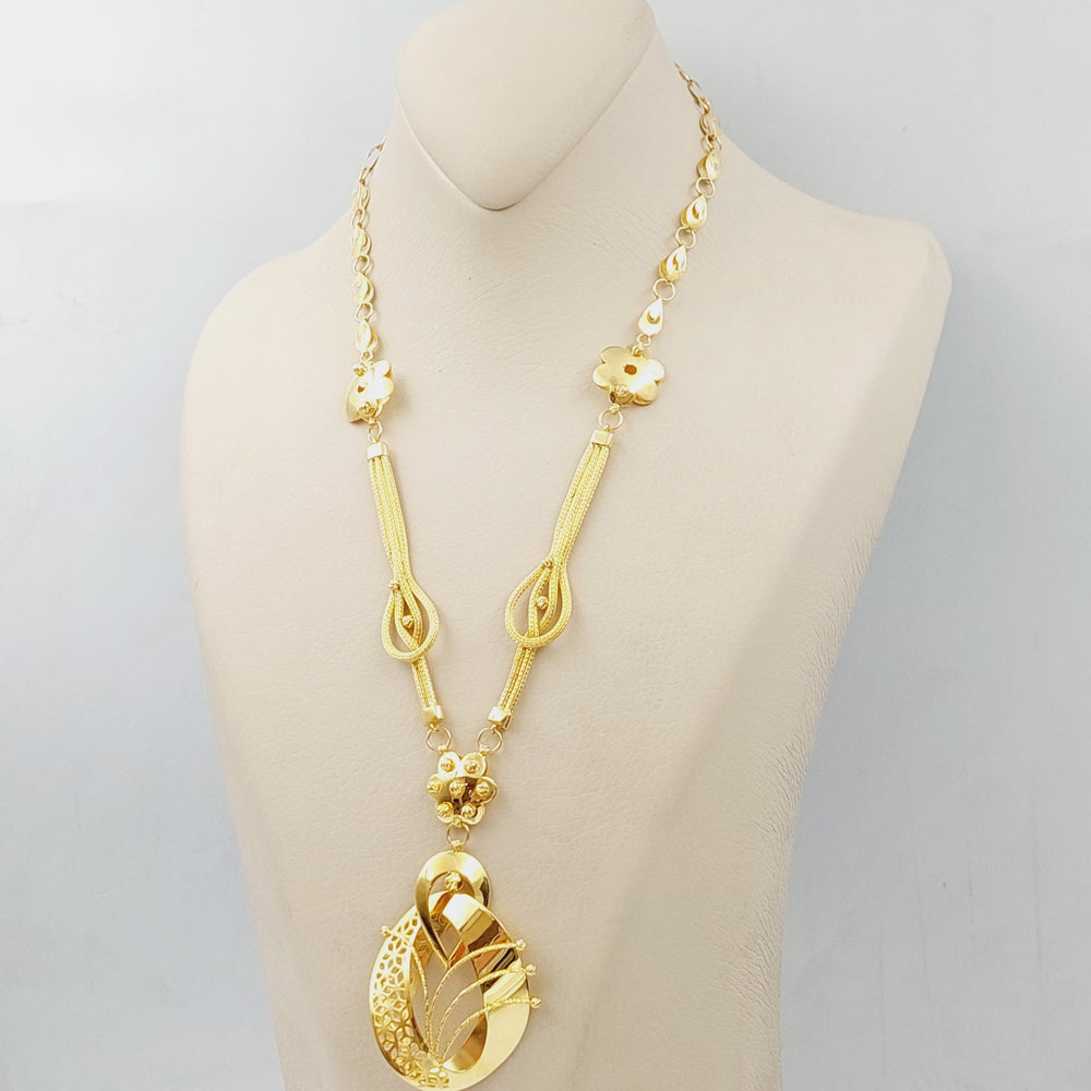 21K Turkish Necklace Made of 21K Yellow Gold by Saeed Jewelry-25971