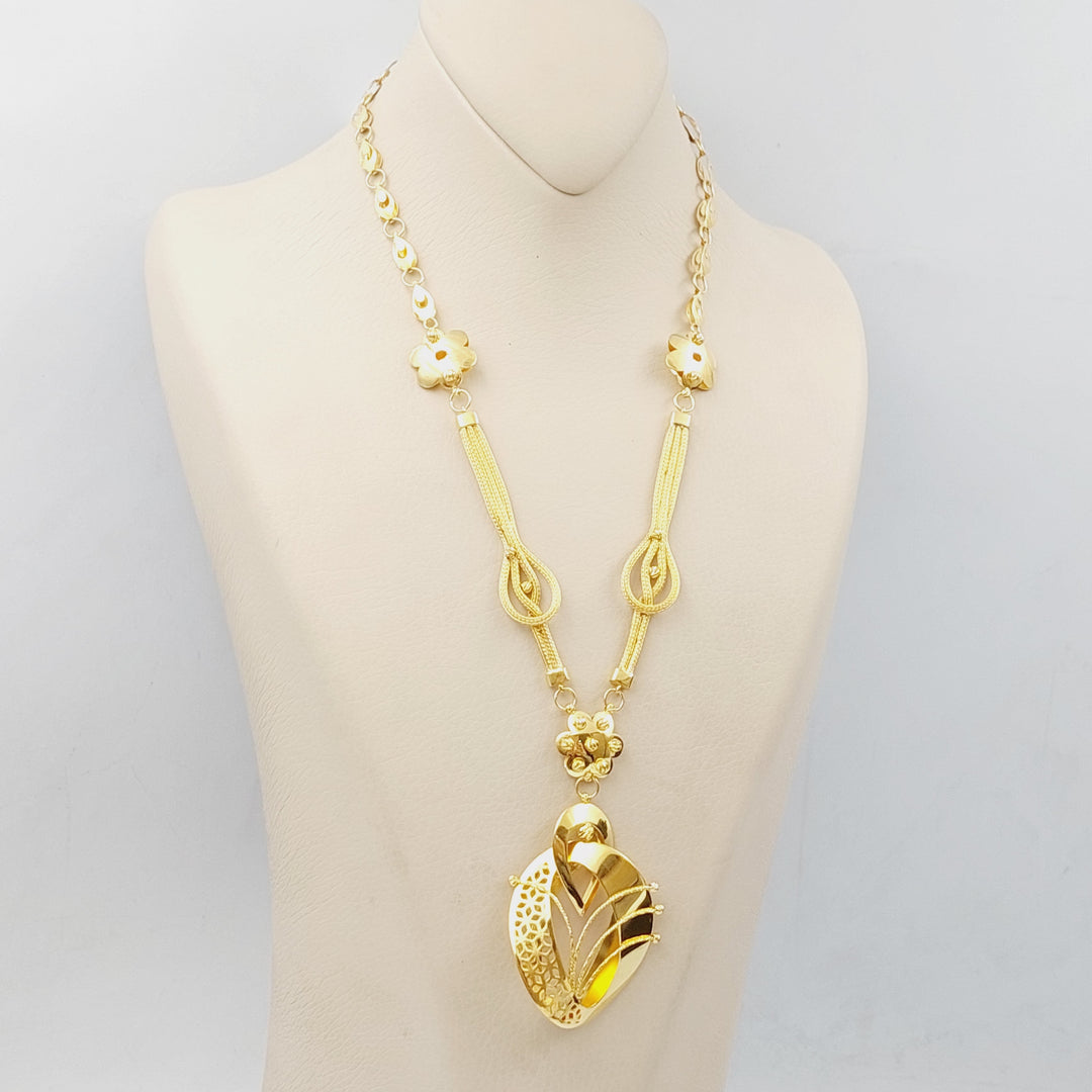 21K Turkish Necklace Made of 21K Yellow Gold by Saeed Jewelry-25971