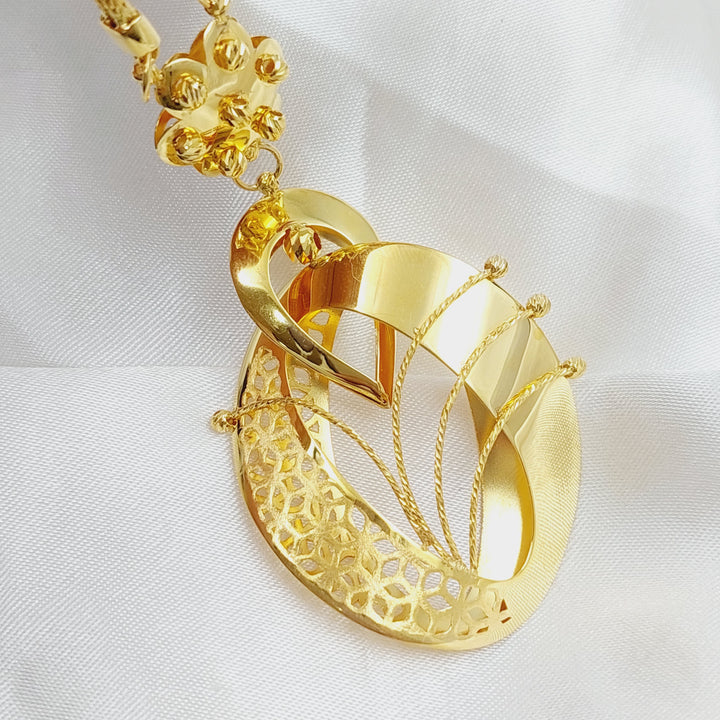 21K Turkish Necklace Made of 21K Yellow Gold by Saeed Jewelry-25971