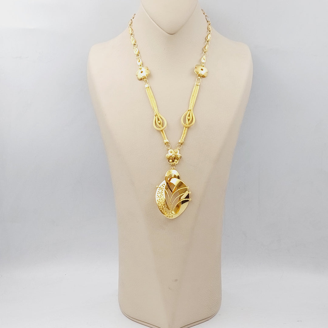 21K Turkish Necklace Made of 21K Yellow Gold by Saeed Jewelry-25971
