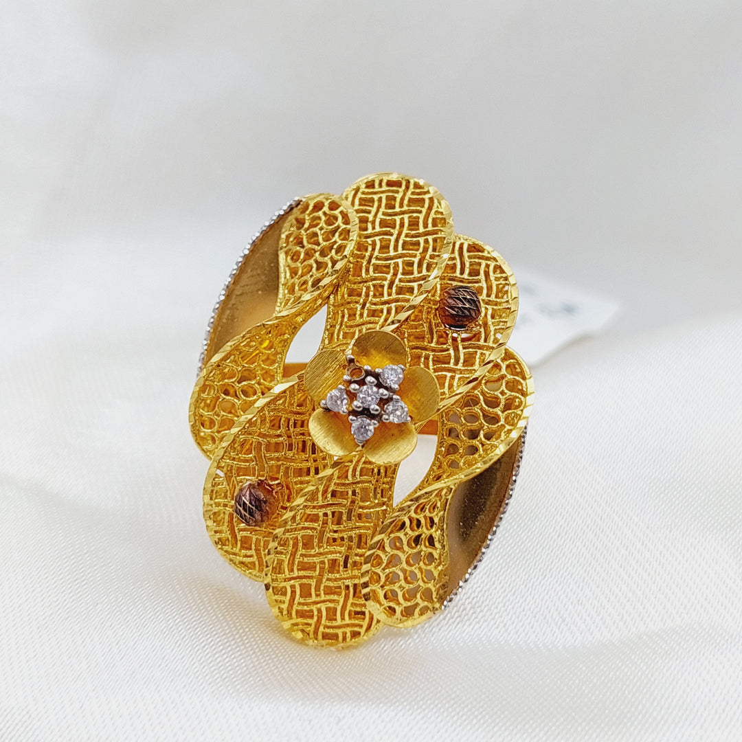 21K Turkish Ring Made of 21K Yellow Gold by Saeed Jewelry-10311