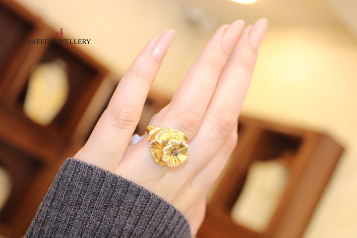 21K Gold Turkish Ring by Saeed Jewelry - Image 2