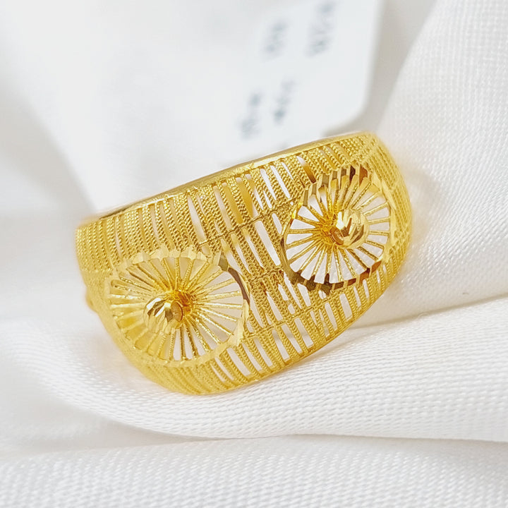 21K Turkish Ring Made of 21K Yellow Gold by Saeed Jewelry-24225