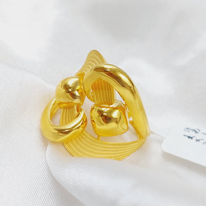 21K Turkish Ring Made of 21K Yellow Gold by Saeed Jewelry-25851
