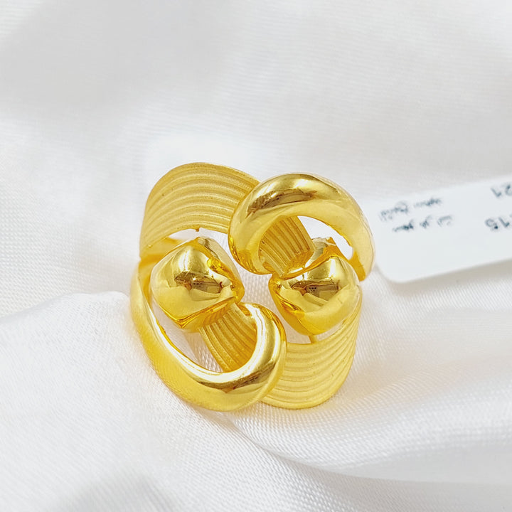 21K Turkish Ring Made of 21K Yellow Gold by Saeed Jewelry-25851