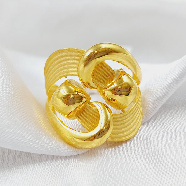 21K Turkish Ring Made of 21K Yellow Gold by Saeed Jewelry-25851