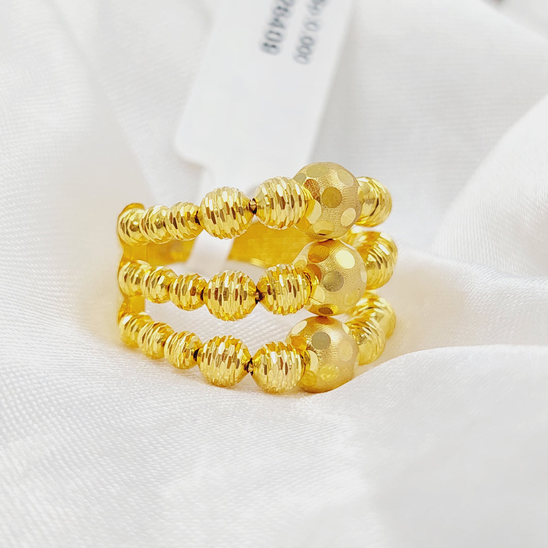 21K Turkish Ring Made of 21K Yellow Gold by Saeed Jewelry-26409