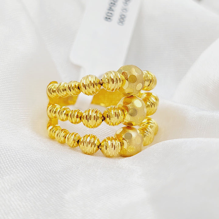 21K Turkish Ring Made of 21K Yellow Gold by Saeed Jewelry-26409