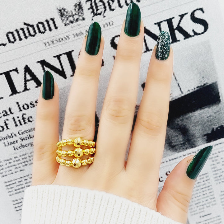 21K Turkish Ring Made of 21K Yellow Gold by Saeed Jewelry-26409