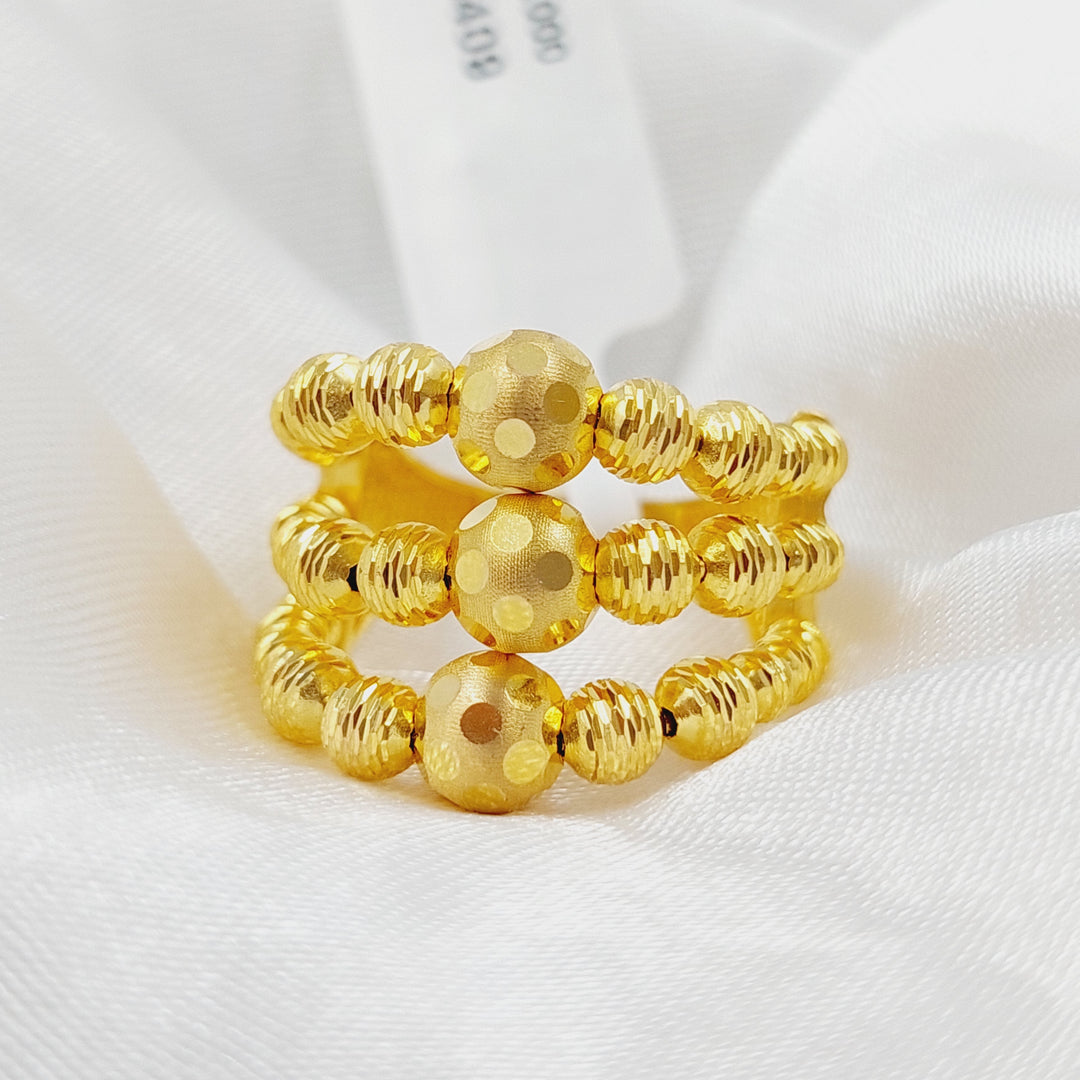 21K Turkish Ring Made of 21K Yellow Gold by Saeed Jewelry-26409