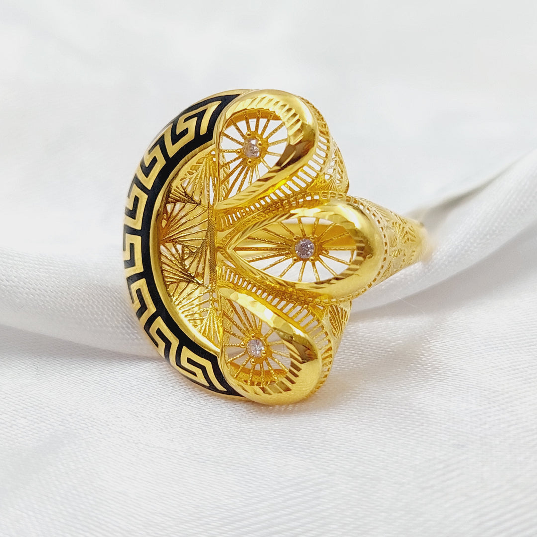 21K Turkish Ring Made of 21K Yellow Gold by Saeed Jewelry-26795