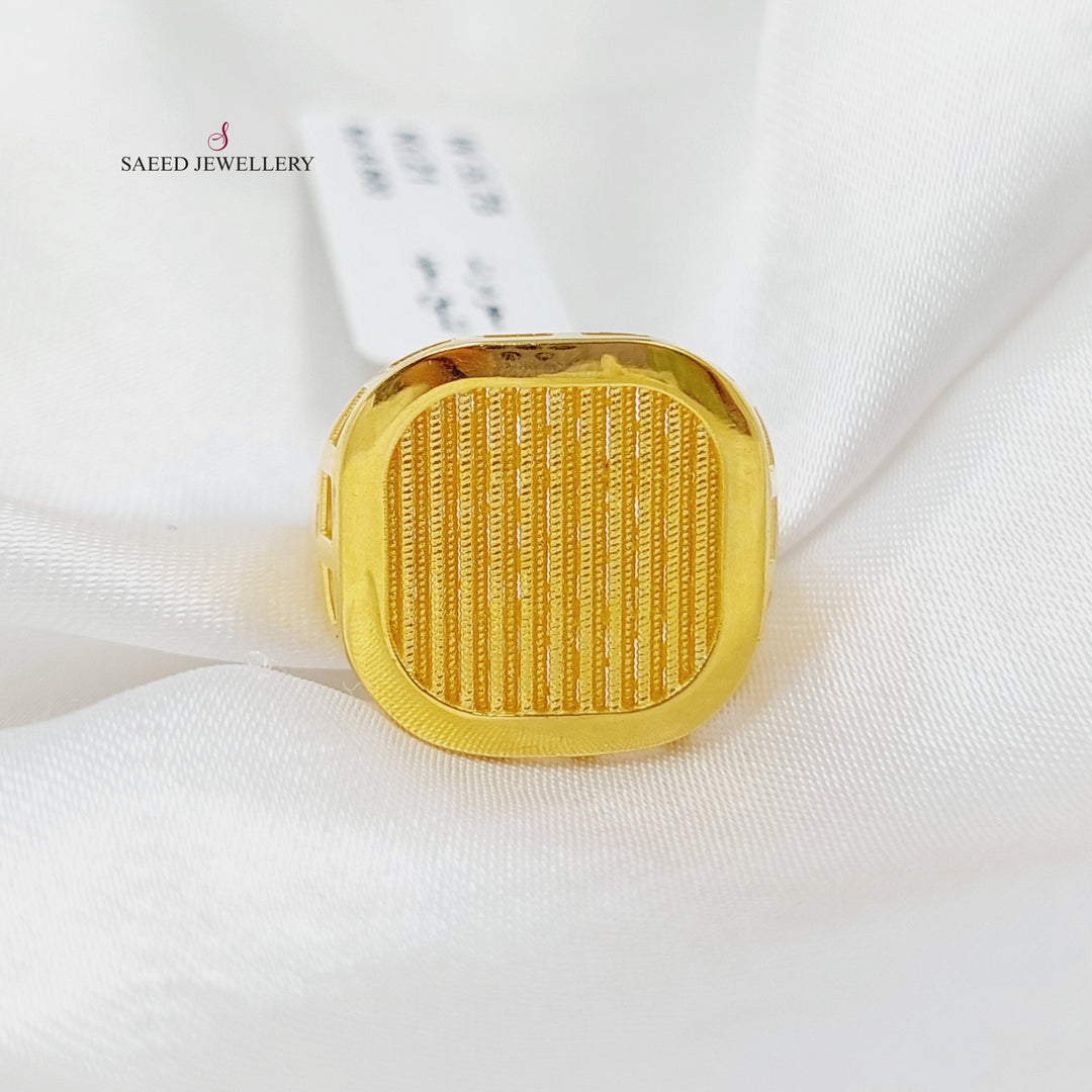21K Turkish Ring Made of 21K Yellow Gold by Saeed Jewelry-27180