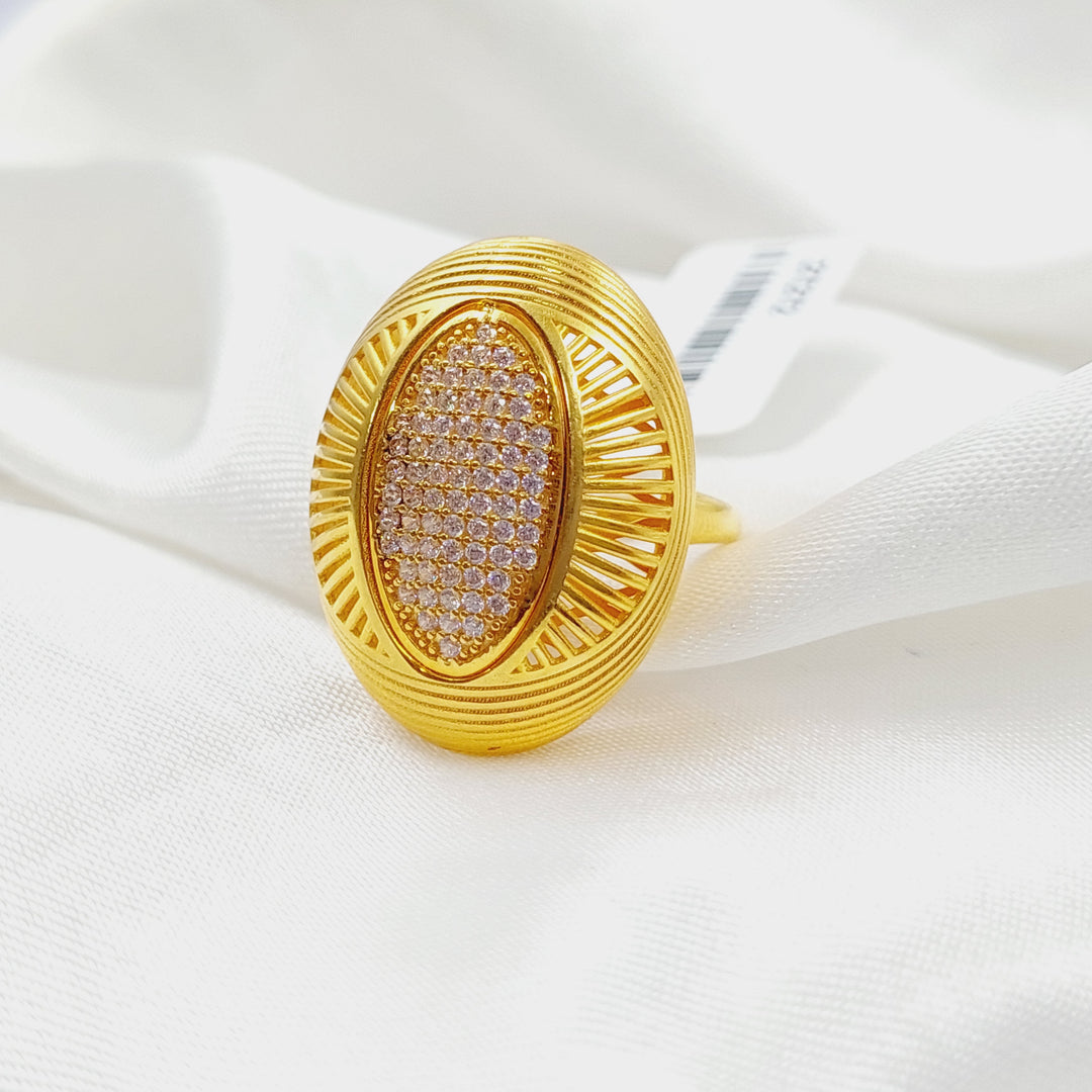 21K Turkish Ring Made of 21K Yellow Gold by Saeed Jewelry-27272