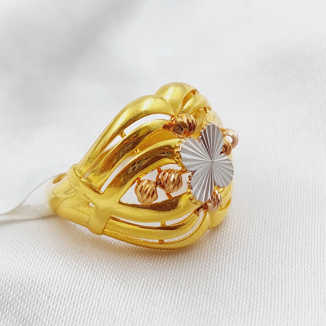 21K Turkish Ring Made of 21K Yellow Gold by Saeed Jewelry-خاتم-تركي-6