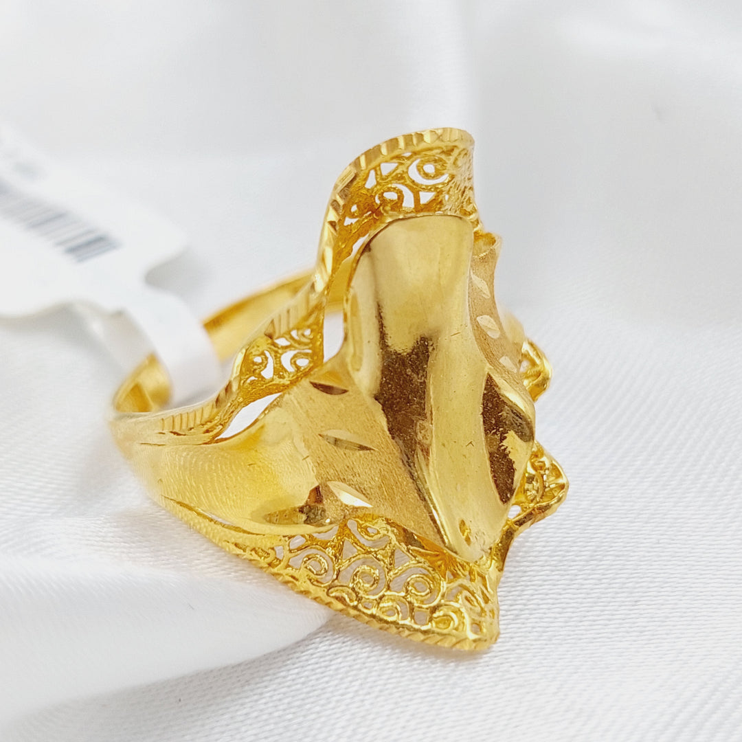 21K Turkish Ring Made of 21K Yellow Gold by Saeed Jewelry-خاتم-تركي-7