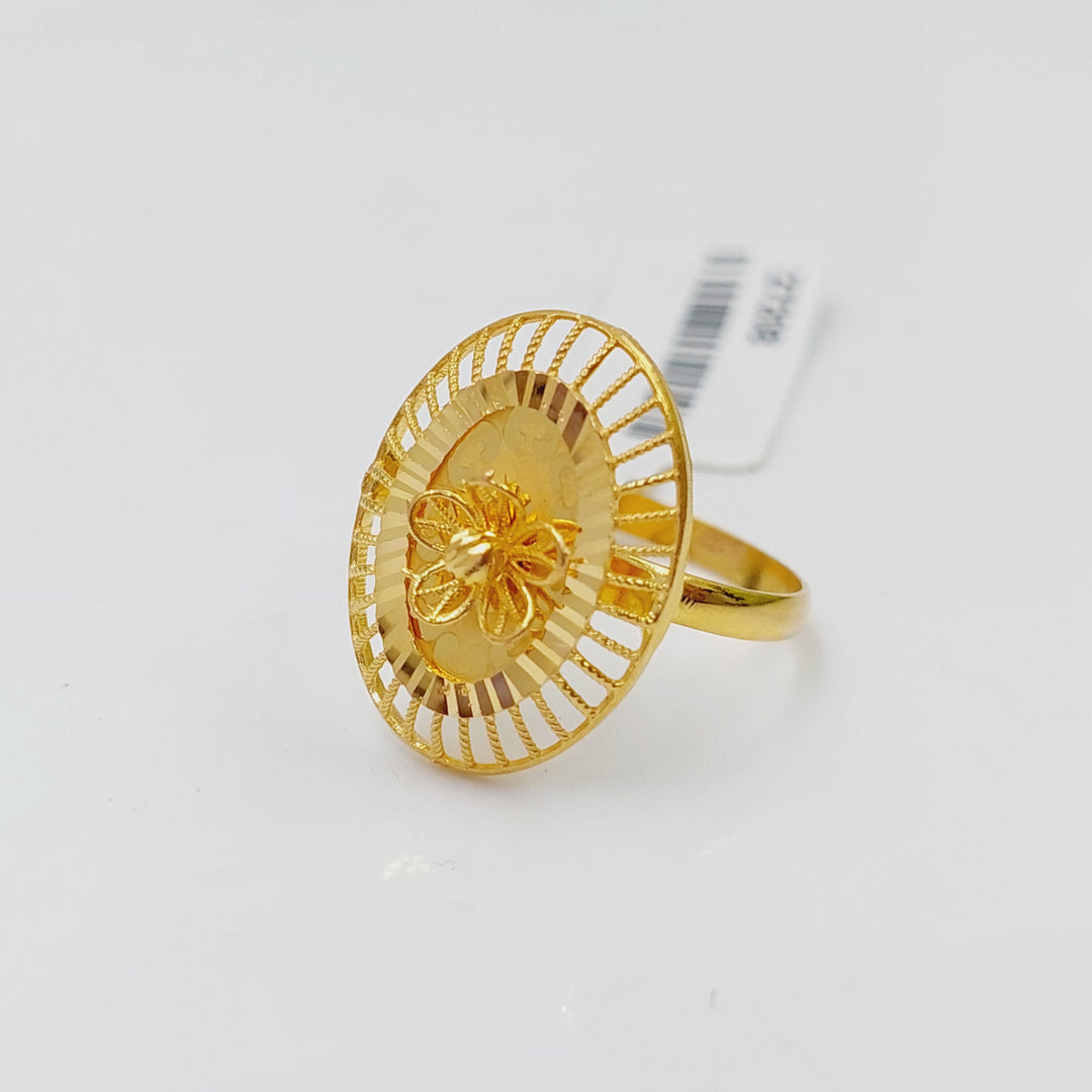 21K Turkish Rose Ring Made of 21K Yellow Gold by Saeed Jewelry-27208