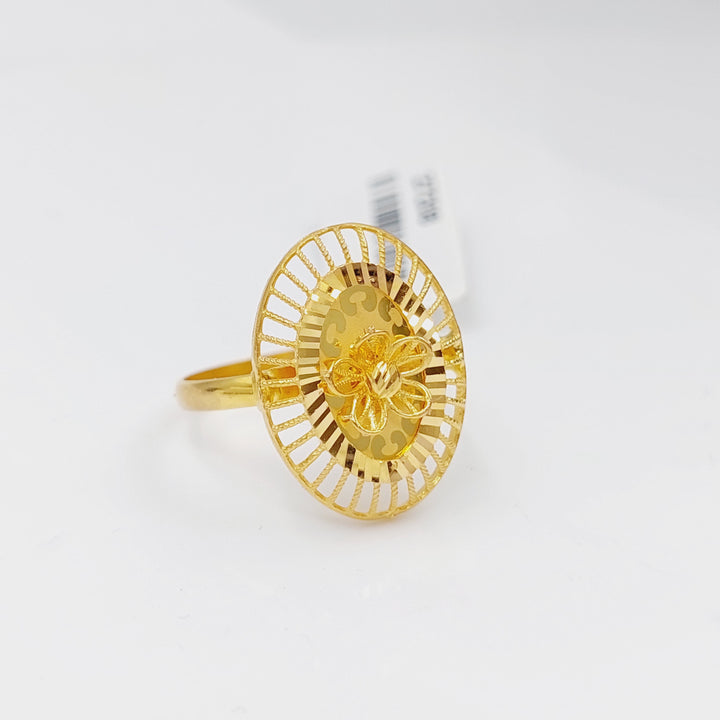 21K Turkish Rose Ring Made of 21K Yellow Gold by Saeed Jewelry-27208